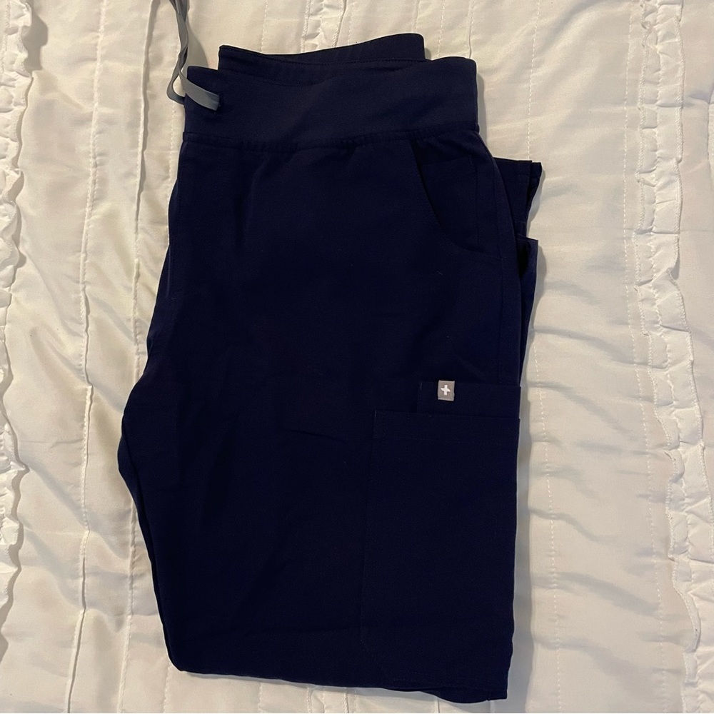 Figs Navy Yola Scrub Pants Petite